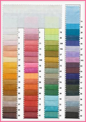 Poly Silk Fabric Swatches